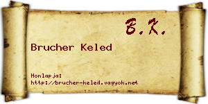 Brucher Keled névjegykártya